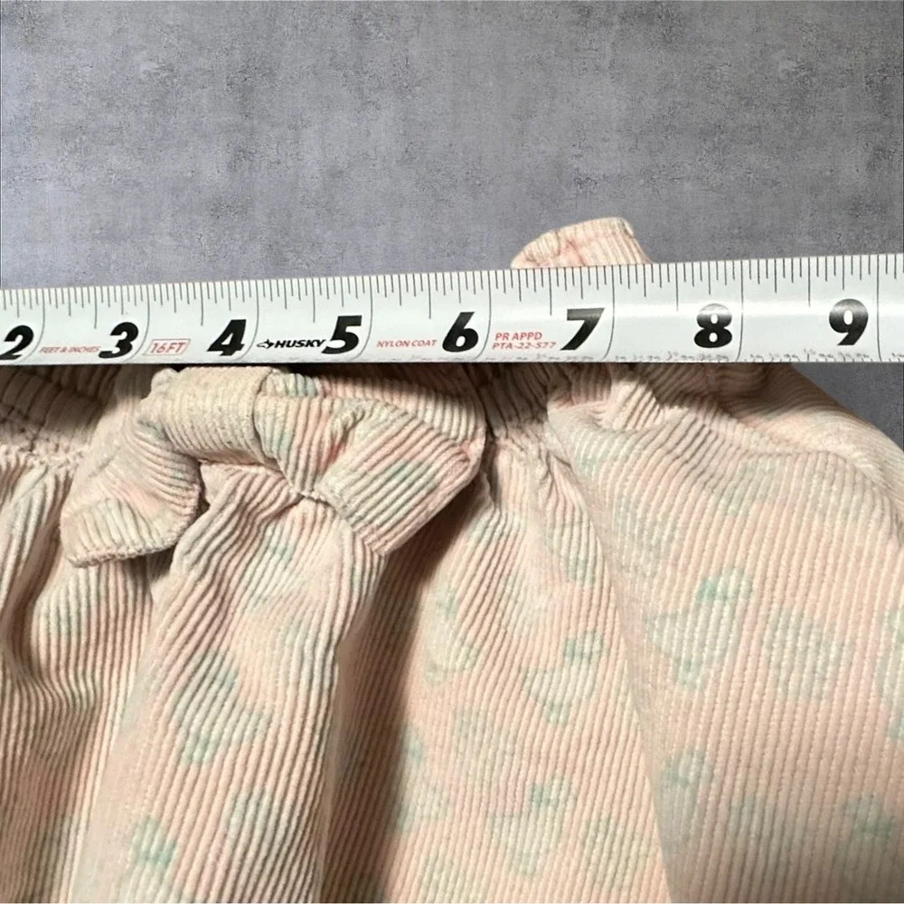 Vintage OshKosh 3T Pink Corduroy Goose Print Skirt Elastic Waist Made USA‎